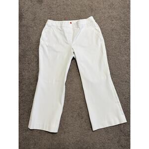Spanx On-The-Go Kick Flare Pants Size Large Classic White, Stretch Material